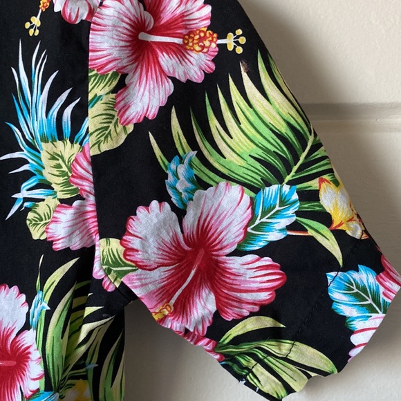 SSLR Big Girl's Floral Button Down Short Sleeve Hawaïïan Shirt Size Large - Picture 7 of 10